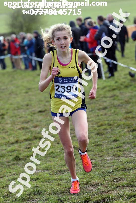 Womens under-20s 2019 British Athletics Inter Counties Cross Country, Prestwood Hall, Loughborough. Photo:  David T. Hewitson/Sports for All Pics